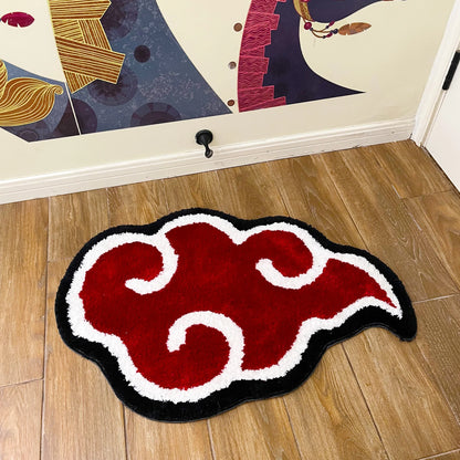 Red Anime Cloud Rug