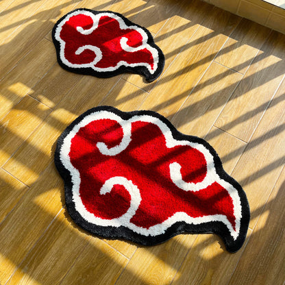 Red Anime Cloud Rug