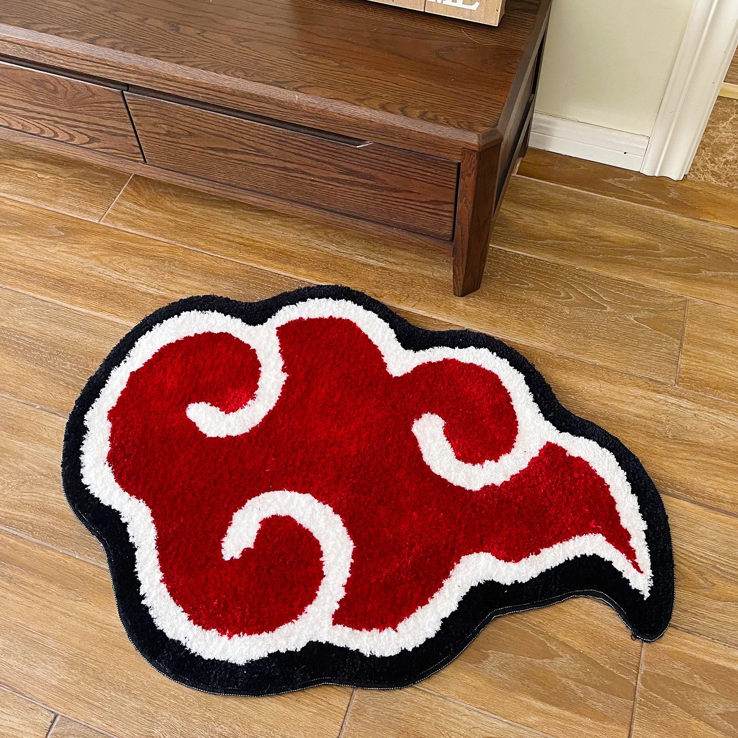 Red Anime Cloud Rug